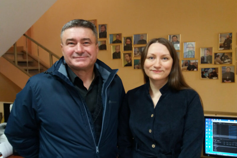 Игорь Иппалитов и Марина Ланская - после записи педачи на телеканале «Союз»