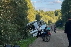 Автобус в кювете