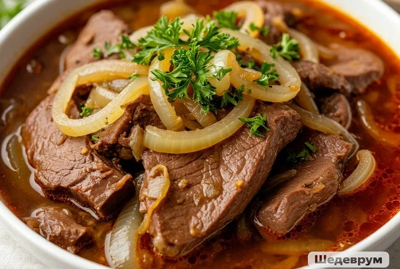 Нежная говяжья печёнка