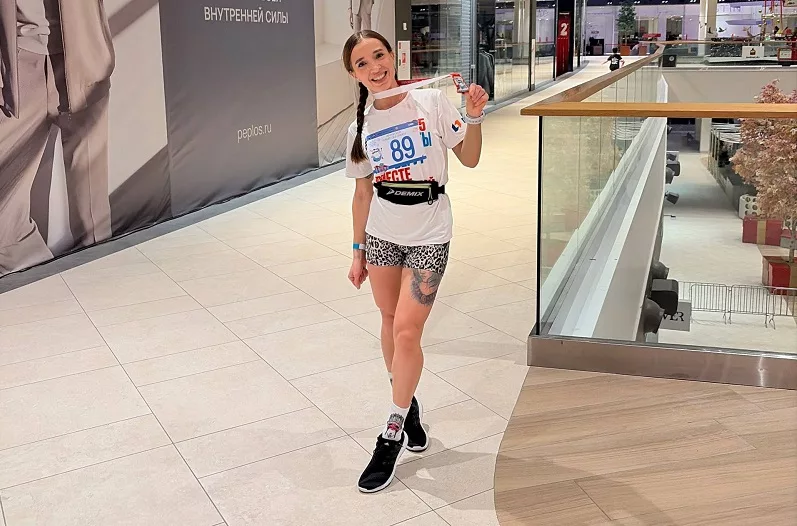 Ночной забег добрянской спортсменки