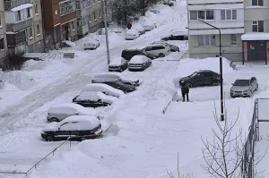 Снегопады в городе